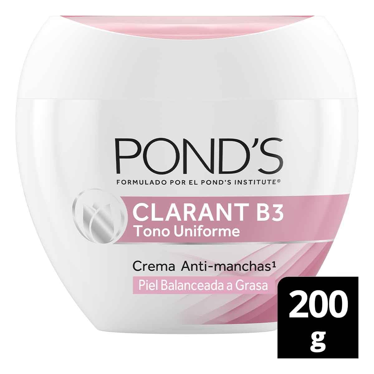 Pond's Clarant B3 Anti-dark Moisturizing Cream, for Normal to Oily Skin, 7oz Crema Aclaradora De Piel Contra Las Manchas 200gr by Pond's